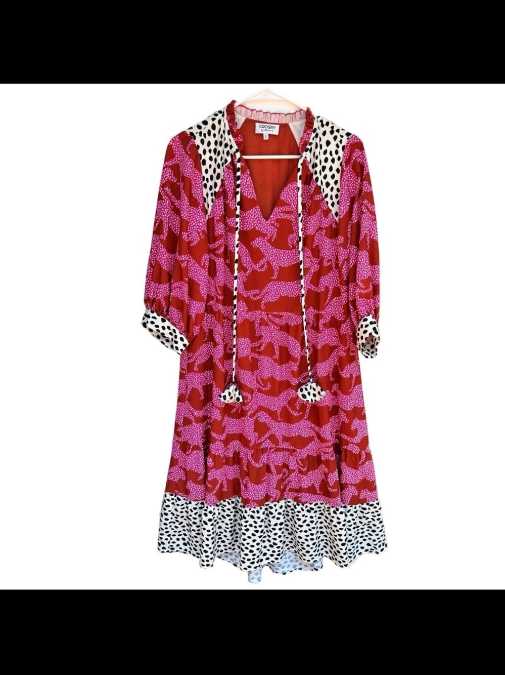 Nwot Crosby by Mollie Burch Talulah Dress in the Jumping Jags dress $358 rare